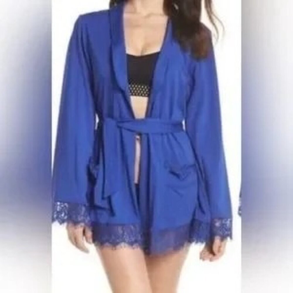 Free People Sweetest Things Blue Robe - Picture 2 of 7